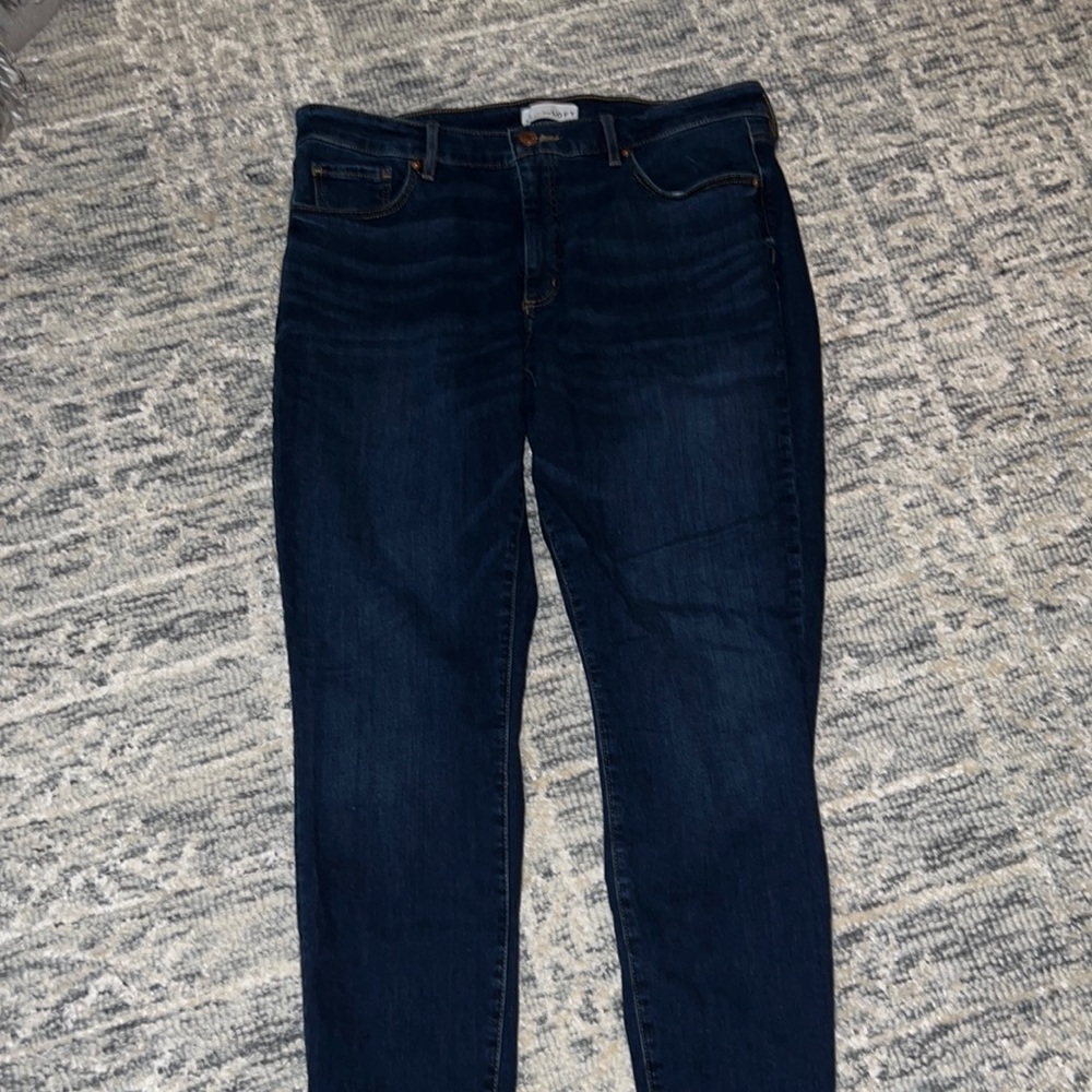 Loft Curvy Skinny Crop Denim Jeans